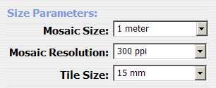 Andrea Mosaic - Size Parameters