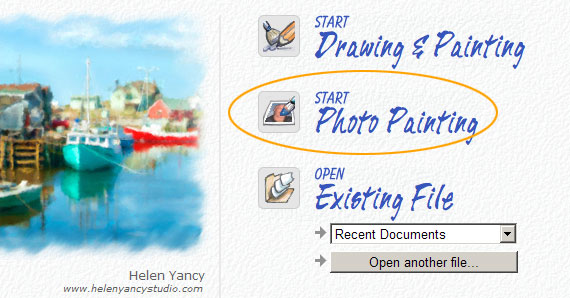 Corel Painter Essentials start